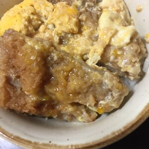 そばつゆを使ったカツ丼